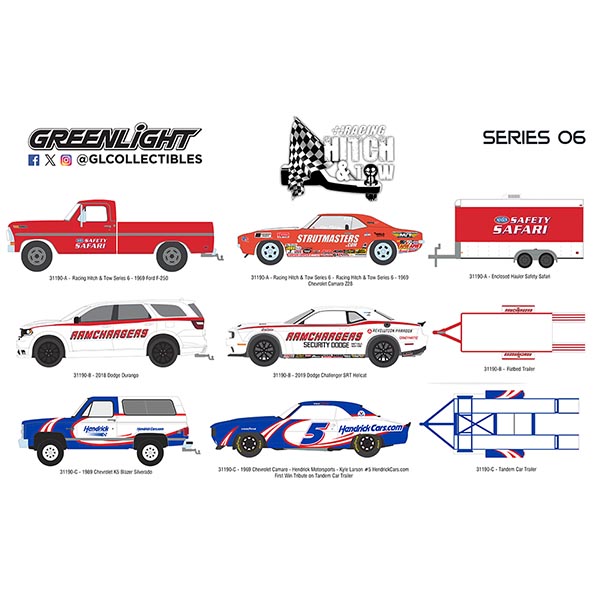 GL31190-06 Racing Hitch & Tow Series 6 Assortment PK 12