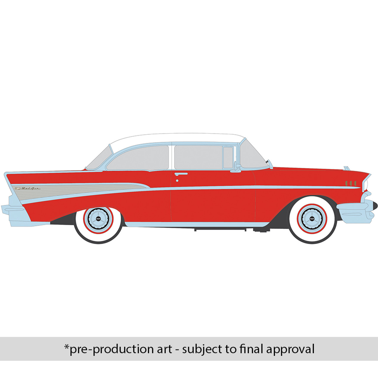 IXO-IA64008-1957 Chevrolet Bel Air Sedan PK12
